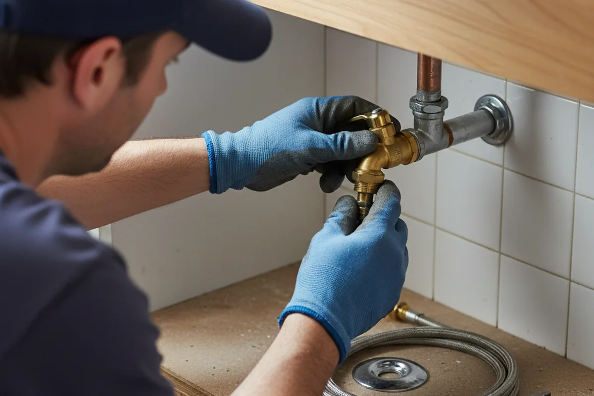 Shutoff valve and fitting work during Burst Pipe Repair in Ionia